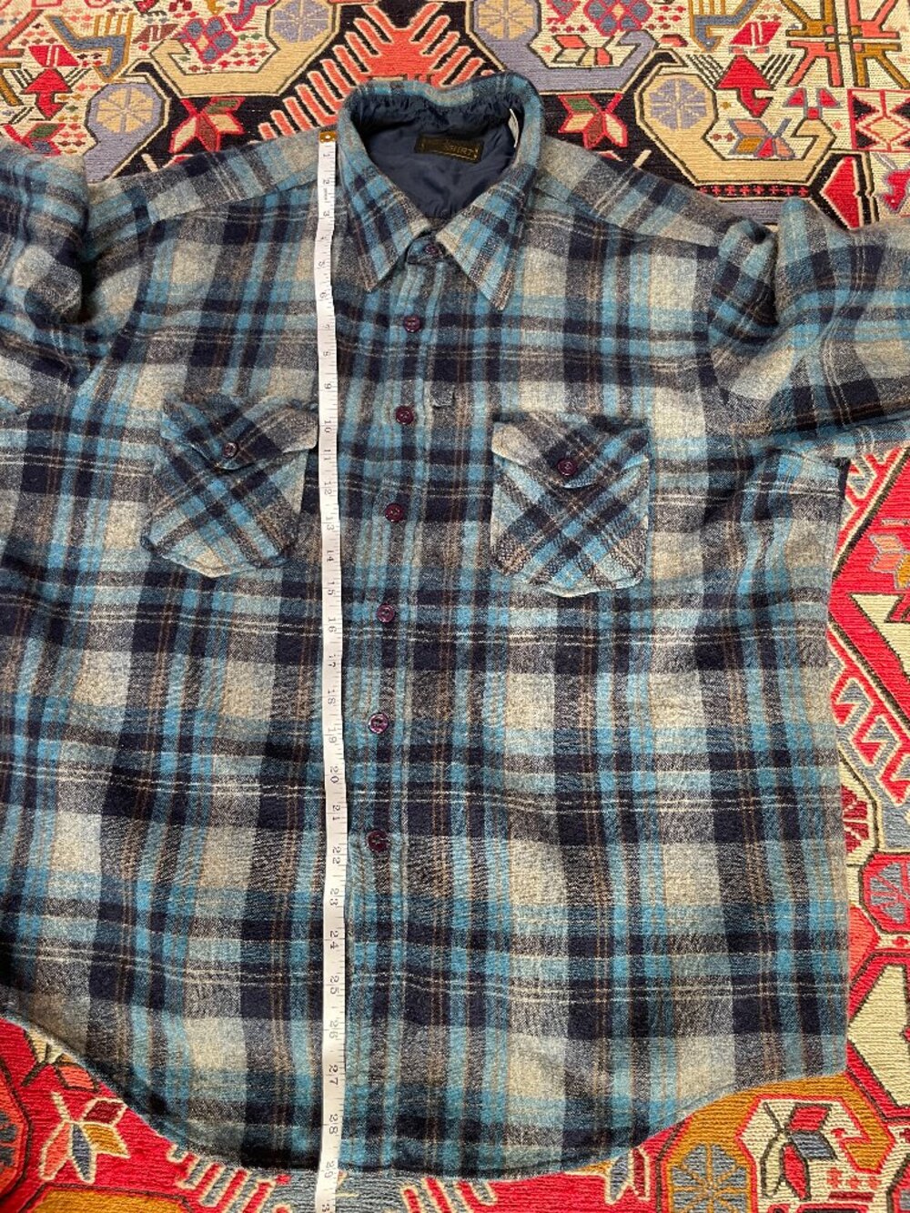 Bell Ontario woolen flannel checkered shirt - Picture 3 of 7